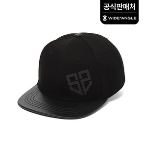 [와이드앵글 공식] 남성 CF 심플로고 스냅백 WMU22C06Z1, Black