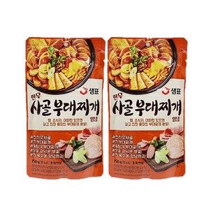 [트윈스몰] 1+1 샘표 한우 사골 부대찌개 양념 150g, 2개