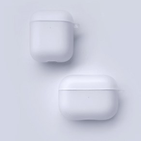 나인어클락 변색방지 애플 이어폰 TPU 무광 에어팟 케이스 + 수달 인형 키링 세트 무광 매트 Airpods 4 3 2 1 Pro Pro2nd Case 카라비너 포함