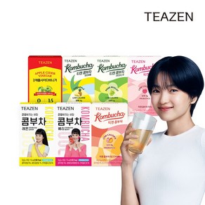 티젠 콤부차 7가지맛 혼합구성 (레몬/베리/망고구아바/파인애플/피치/샤인머스캣 애사비), 50g, 7박스, 10개입