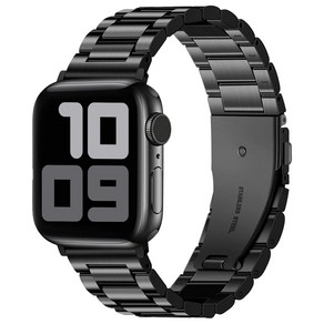 사라밴드 애플워치 호환 모던 어반 메탈 스트랩, 42/44/45/46/49mm, 블랙, 1개