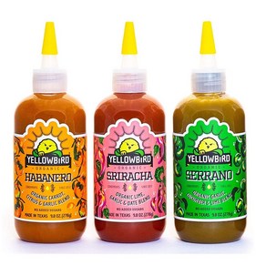 Yellowbird Hot Sauce Variety Pack 옐로우버드 하바네로 스리라차 세라노 핫소스 세트