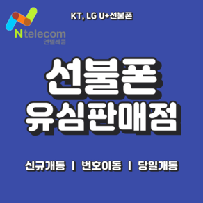 앤텔레콤 선불폰 (KT LG SKT) 연체폰 사용 가능 선불유심 빠른배송 빠른개통