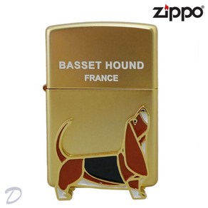 ZIPPO 지포라이터 상냥하고 애정이 많은 고집쟁이 강아지 바셋하운드BASSETHOUND 정품