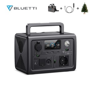 BLUETTI 블루에티 EB3A파워뱅크 600W 268Wh 캠핑용 휴대용 태양광 고속충전 대용량 보조배터리 앱 컨트롤 UPS모드 차량용충전케이블 증정, EB3A