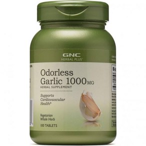 GNC 허브 플러스 무취 마늘 1000mg 100인분 제공, 1개