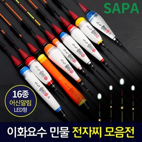 이화 요수 민물 전자찌 16종 LED 전자 낚시 찌, 진달래 2점등 50cm 녹색, 1개