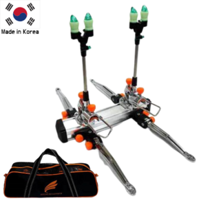 캠낚스 국산 민물 낚시 받침틀 가방 받침대 거치대 2단 3단 4단 5단, 실버 2단