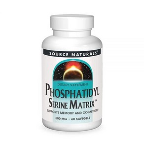 Source Naturals 포스파티딜 세린 매트릭스 500mg - 소프트젤 60정