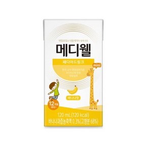 메디웰 페디아드링크 미니 바나나맛 1박스 (120ml x 24팩), 2.88L, 4박스