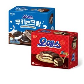 해태제과 오예스 오리지널/쿠키앤크림 360g/미니192gX3개, 3개, 192g