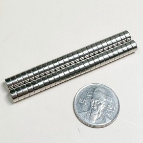 D7*3T 네오디움 원형자석 ND 지름 7mm x 두께 3mm [니즈], 50개