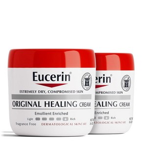 Eucerin 오리지널 힐링 바디 크림 16.9 oz 2팩 건성 피부용 무향