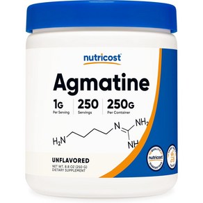 뉴트리코스트 아그마틴 설페이트 파우더/Nuticost Agmatine Sulfate Powde 250그램, 1개, 250g