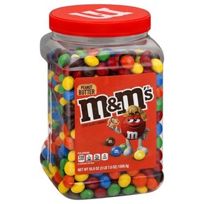 M&M'S Peanut Butte Chocolate Bulk Candy Ja 55oz 엠앤엠즈 피넛 버터 초콜릿 벌크 1559g 1팩, 1개, 1.559kg