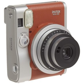 FUJIFILM 인스턴트 카메라 체키 instax mini 90 네오 클래식 브라운 INSTAX MINI 90 BROWN, 1개