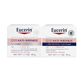 [미지의찬장] 유세린 Q10 안티 링클 페이스 데이 나이트 크림 / EUCERIN ANTI WRINKLE DAY NIGHT CREAM 주름개선 프로 레티놀 로션 48g, 1개