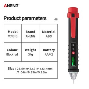 ANENG VC1019 지능형 음성 방송 테스터 펜 적외선 센서 포지셔닝 전압 테스터 전선 감지기 12V-1000V