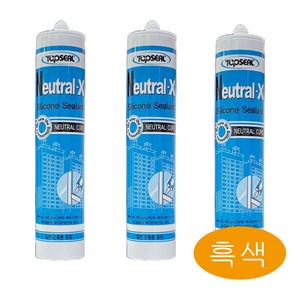 탑씰 Neutal-X 무초산 글레이징 실란트 흑색 + SAZAYA노줄, 3개