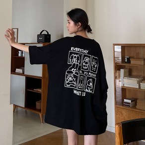 [6XL] CUTE/롱기장 RB 박스티 2colo