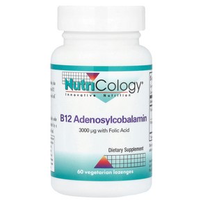 Nuticology 뉴트리콜로지 B12 Adenosylcobalamin 60 Vegetaian Lozenges, 1개