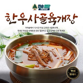 명절 건강 효도 선물 민송명장 한우사골 육개장 캠핑 밀키트, 1개, 500g