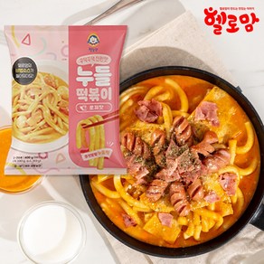 헬로맘 누들 떡볶이 밀키트 로제맛, 5개, 400g