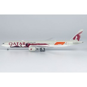 NG Models 73038 카타르항공 보잉 B777-300ER A7-BEL Fomula 1 항공기 비행기 모형, 1개