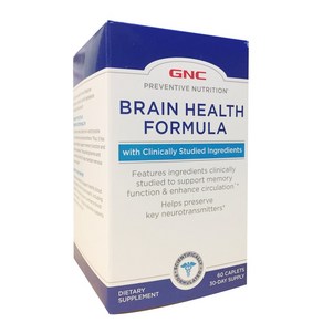 GNC 프리벤티브 브레인 헬스 포뮬라 60정 (캐플렛) Preventive Nutrition Brain Health Formula 60Cts