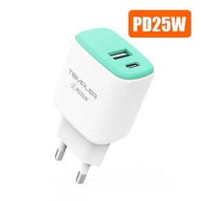 템플러 PD+QC 25W 2포트 초고속 가정용충전기, 케이블미포함, 1개