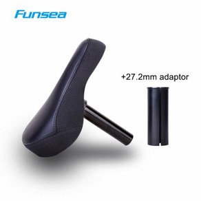 Funsea 자전거 안장 BMX 더트 점프 크루저 시트 프리스타일 레이싱 액세서리 다운힐 MTB Coeus, [01] Black 27.2MM Adapto, 1개