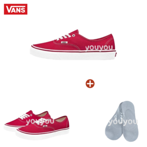 [YUYU] Vans 반스 남여공용 Authentic 어센틱 레드 + 페이크삭스 1P