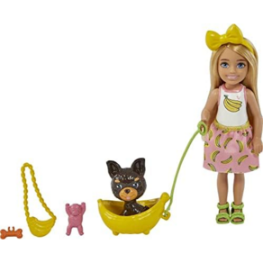 Barbie Chelsea Doll (Blonde) with Pet Puppy & Storytelling Accessories Including Pet Bed Dog Treats & More Toy for 3 Year Olds & Up