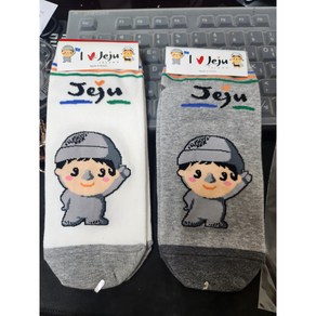 I Love Jeju(제주) 돌하르방 해녀 양말(랜덤 1종) 9cm x 11cm