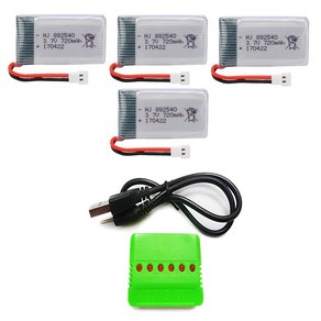 드론배터리 3.7v 720mah 충전기세트, 1개