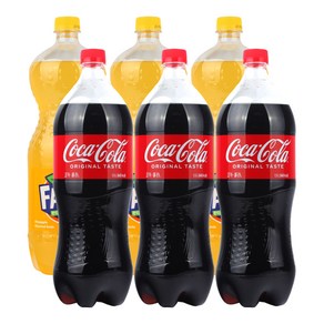 환타 파인애플1.5L + 코카콜라 1.5L 각3펫씩 탄산음료, 1.5L, 1세트