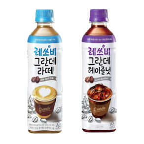 레쓰비 그란데 라떼&헤이즐넛 500ml X 각3개(총6개) 액상커피 편의점커피 대용량 레쓰비 그란데 음료도매, 24개