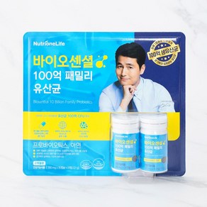 [메가마트]뉴트리원 바이오센셜 100억 패밀리유산균 350mg*30캡슐*2개입, 60정, 1개