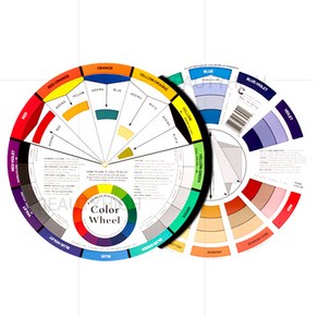 컬러휠 차트(2종택) - 눈썹문신 색소컬러배합