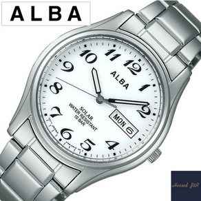 남성손목시계 SEIKO ALBA 화이트 모델AEFD539 솔라페어 실버은백컬러 3바늘 V158 방수 세련된 세이코알바 크리스마스선물