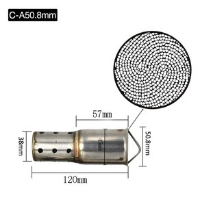 SCL MOTOS 유니버설 50.8mm 60mm 바이크 오토바이 전면 촉매 DB 킬러 이동식 소음기 배기 머플러