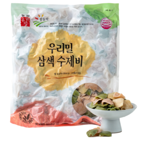 우리밀 삼색수제비 1kg 10인분 3개 3kg 농협생산 식사대용 부대찌개 만두국 냉동