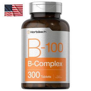 Hobaach Vitamin B-100 호바흐 비타민 B-100 컴플렉스 300정 대용량 비타민 B 복합 콤플렉스 B군, 1개