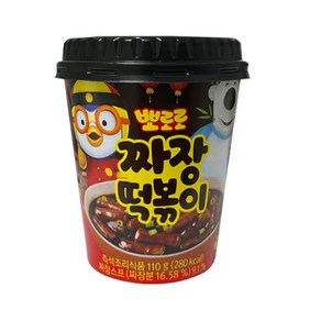 뽀로로떡볶이 짜장맛110g 국물떡볶이, 110g, 16개