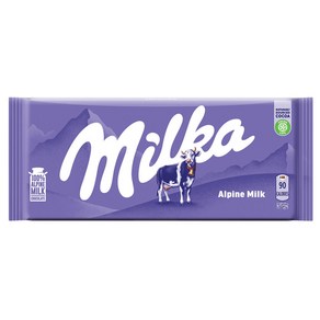 [없음] milka 알프스 우유 밀카 초콜릿 버블리 100g x 4, 4개