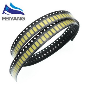 200pcs 5730 5630 0.5W 50-55lm 백색 따뜻한 백색광 SMD LED 칩 램프 3.2 ~ 3.4V 전자 부품 액세서리 소스, [01] WHITE, white