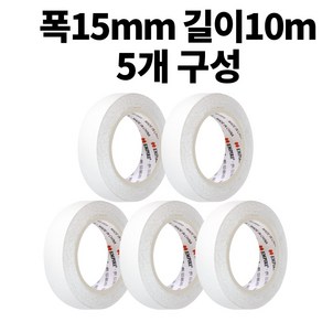 엠파이어 양면테이프 15mm x 10m, 화이트, 5개