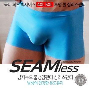 심리스 누드 투명 쿨냉감 4XL 5XL빅사이즈팬티 남자드로즈팬티