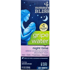 Mommy's Bliss Poducts - Gipe Wate Baby Constipation & MORE CHOOSE ITEM! 721858, Gipe Wate Night,4 oz.- EXP:3, 1개, 120ml