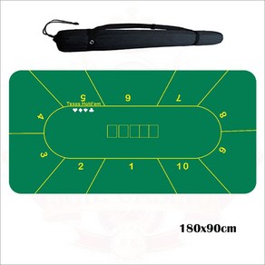 텍사스 홀덤 고무 매트 마작 패드 보드게임 테이블보, 텍사스 그린 1.8x0.9m, 1개